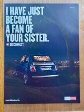 Fan Of Your Sister Fiat 500 by Diesel Original 2011 Vintage Ad Werbung Reklame