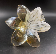 Fiore in vetro di Murano soprammobile vintage design anni 70 colore a fantasia