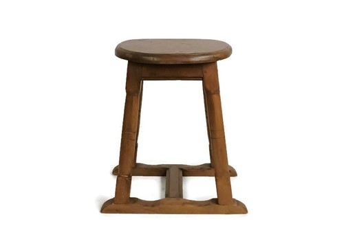 Antico sgabello legno - sgabello,