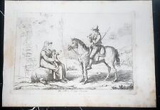 Bartolomeo Pinelli 1809 stampa antica sbirro ciociara ciociaria