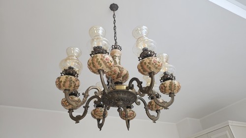 Lampadario vintage ottone - vintage,