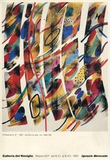 Ignazio MONCADA. Galleria del Naviglio 1991. Cartoncino/invito alla mostra