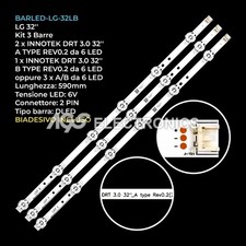 KIT 3 BARRE STRIP 6 LED TV LG