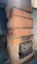 stufa in terracotta di fine 800 a tre piani 