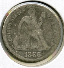 Dime In Argento Liberty Seduta