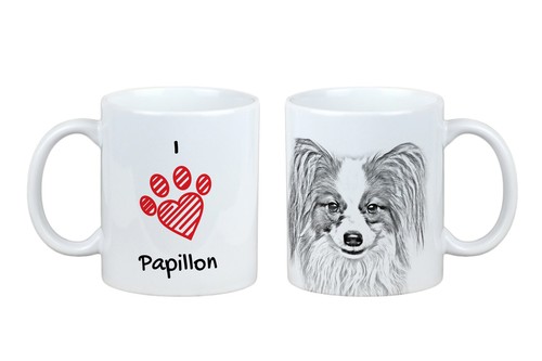 Papillon tazza con cane amo - tazza,