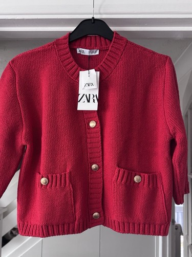 Cardigan zara rosso maglia - cardigan,