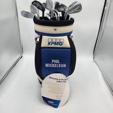 Mini sacca da golf commemorativa Phil Mickelson KPMG set di 11 mazze Lefty