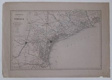 Provincia di Venezia, stampa litografica '800 stampata dal Vallardi,