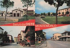 23-154E) SALUTI DA OSTE MONTEMURLO VEDUTE CABINA TELEFONICA