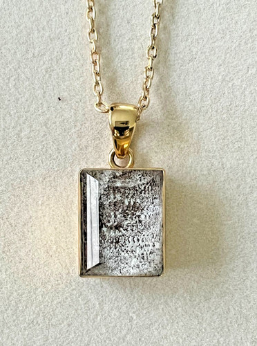 Ciondolo quarzo lodolite - quarzo,