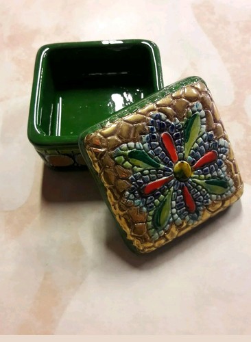 Scatolina ceramica deruta - in,