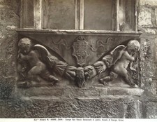 § FOTOGRAFIA 1900 ED. ALINARI N° 40590, ZARA - Campo S.Rocco, davanzale scolpito