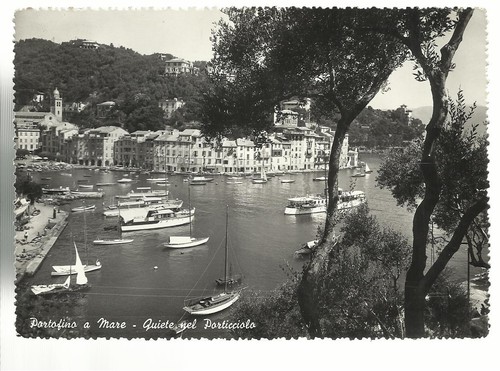 Vecchia cartolina portofino - di,