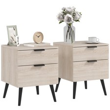 HOMCOM Set 2 Comodini Stile