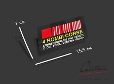 STICKER ADESIVO VINTAGE 4 ROMBI CORSE | FIAT ANNI '70 '80 '90
