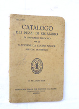 VECCHIO CATALOGO PARTI RICAMBIO MACCHINA DA CUCIRE SINGER 1933