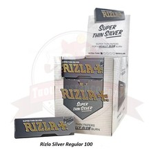 Cartine Rizla Argento Corte Silver Regular Grigie 100 Libretti