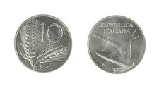 r44_71) Italia Repubblica in Italma - 10 Lire 1955 Spighe