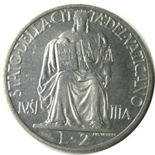 elf Vatican City 2 Lire 1942