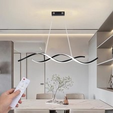 Lampadario LED Moderno Dimmerabile 3 Colori Effetto Onda Spirale Telecomando