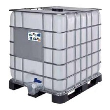 Cisterna in plastica rigenerata/usata 1000 Lt, pallet plastica, ADR, valvola 2"