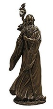 Bronze Merlin Figurine Statue Ornament Sculpture Present Fantasy Art Wizard