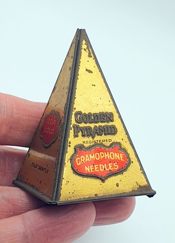 Rare golden pyramid gramaphone - rare,