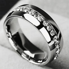 TITANIUM BAND RING WITH SHINY