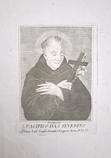 S. PACIFICO DA SANSEVERINO. Incisione in rame. S. Scafa Napoli 1850 ca.