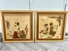 Quadri vintage retrò 3d Grand International orientali in legno intagliato a mano decorazione regalo