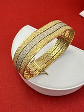 BRACCIALE Bracelet TAPPETO vintage anni 60 solid GOLD vero  ORO 750°/°°°gr 52