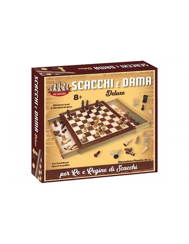 Dama scacchi deluxe - deluxe, legno
