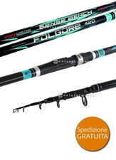 CANNA TRABUCCO FOLGORE SENSE BEACH 4,20 m 100 g SURF CASTING CARBONIO MARE BEACH
