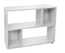 MOBILETTO LIBRERIA SCAFFALE MODERNO RIPIANI MENSOLE ROVERE SBIANCATO 80*24*H63CM