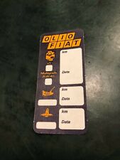 TARGHETTA ADESIVA  ETICHETTA TAGLIANDO-OLIO FIAT-VINTAGE EPOCA COLLEZIONE