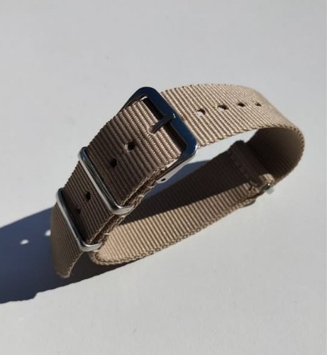 Cinturino nylon beige 18mm - nylon,