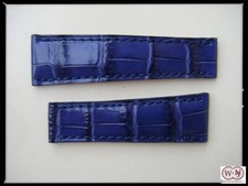 Spezzoni cinturino alligatore Blu per Rolex Daytona oro 75/65 Made in Italy 