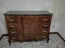 cassettiera antica con marmo