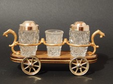 ORIGINALE SALIERA PORTA SALE E PEPE LEGNO E VETRO