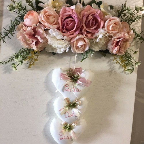 Fuoriporta con fiori cuore - fiori,