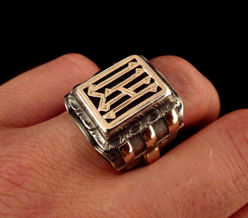 Anello monogramma artigianale