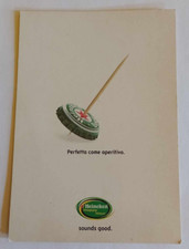 Cartolina pubblicitaria birra Heineken, promocard, abbastanza recente