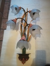 applique muro fiore dipinto a