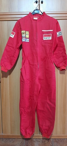 Tuta pilota rossa - con, toppe