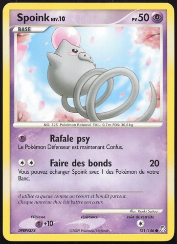 Carte pokémon spoink 121 146 - pokémon,
