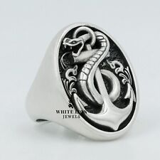 Anello Biker Rider Cobra Nero