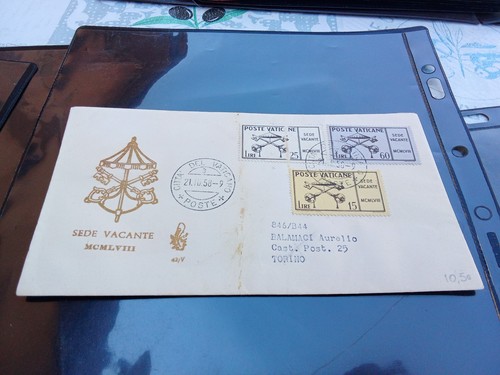 1439n fdc vaticano 1958 - vaticano,