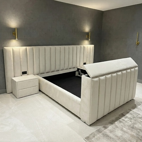 Letto pannello ampio in - a,