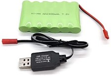 Batteria Ni-MH da 7,2 V 2400 mAh per WLtoys K989, DJI Tello | Ricarica USB